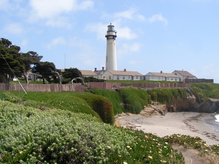 Image or picture of the Lighthouse at Pigeon Point on the San Mateo Coast from the.