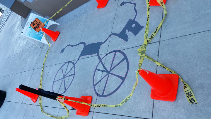 Image or picture of new sidewalk art in Redwood City